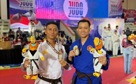 Dua Personel Polres Ngawi, Raih Juara II Kata Beregu Bela Diri Kapolri Cup 2026